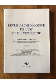 Revue archéologique de l'Est et du Centre-Est 1987 Tome XXXVIII Fasc 1-2