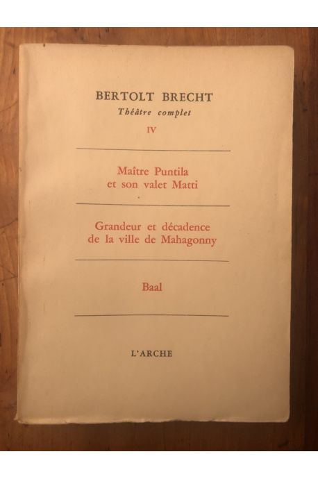 Théâtre complet, tome IV