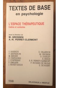 L'espace thérapeutique, cadres et contextes