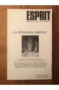 Revue Esprit 1985 Hors Série II, La démocratie indienne