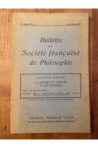 Bulletin de la Société française de Philosophie Avril-Juin 1973