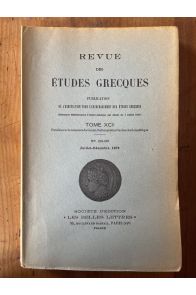 Revue des études grecques Juillet-Décembre 1982, Tome XCV