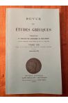 Revue des études grecques Janvier-Juin 1996, Tome 109