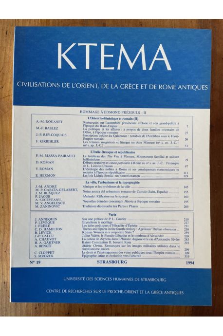 Ktema 1994 Numéro 19