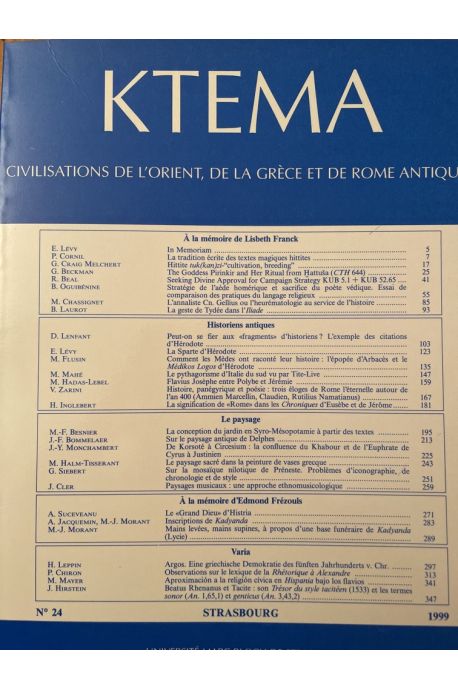 Ktema 1999 Numéro 24