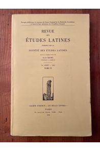 Revue des études latines 1992 Tome 70