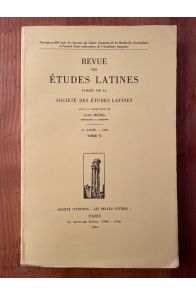 Revue des études latines 1993 Tome 71