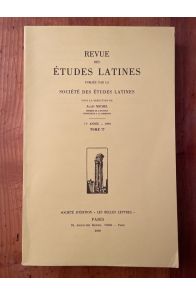Revue des études latines 1999 Tome 77