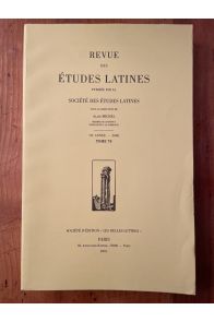 Revue des études latines 2000 Tome 78