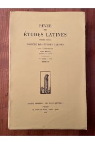 Revue des études latines 1996 Tome 74