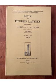 Revue des études latines 1994 Tome 72
