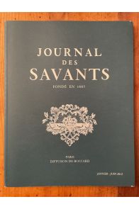 Journal des savants Janvier-Juin 2012