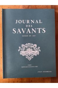 Journal des savants Juillet-Décembre 2014
