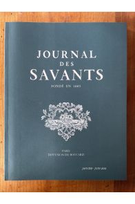 Journal des savants Janvier-Juin 2018
