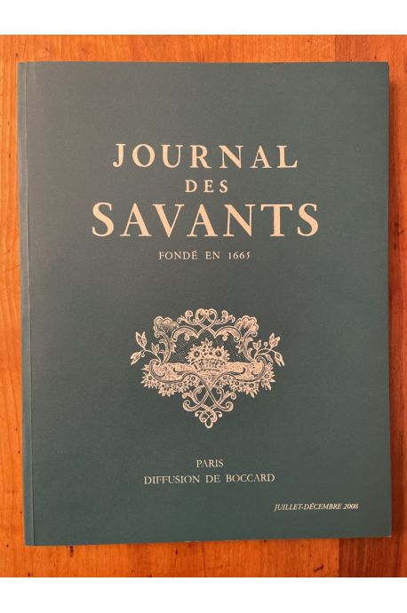 Journal des savants Juillet-Décembre 2008