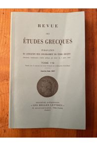 Revue des études grecques Janvier-Juin 2003, Tome 116