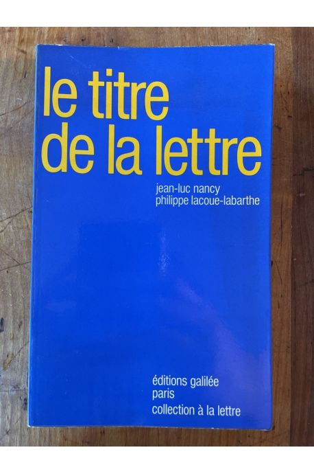 Le titre de la lettre - une lecture de Lacan