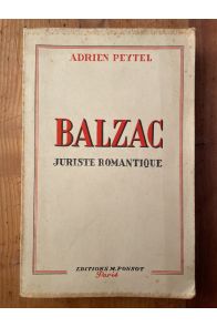 Balzac, Juriste romantique