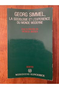 Georg Simmel, la sociologie et l'expérience du monde moderne