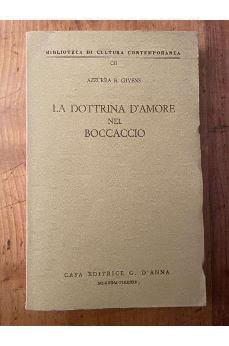 La dottrina d'amore nel Boccaccio