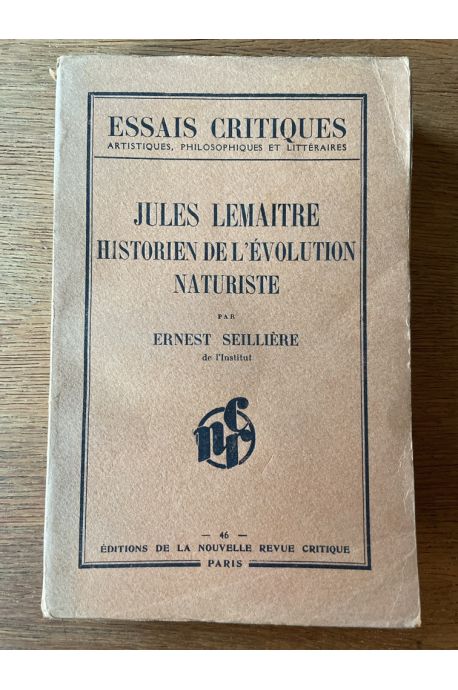 Jules Lemaitre historien de l'évolution naturiste