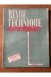 Revue Technique Automobile Tracteur Sift Septembre 1952 Numéro 77