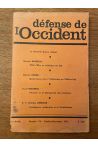 Défense de l'Occident Numéro 114, Octobre-Novembre 1973