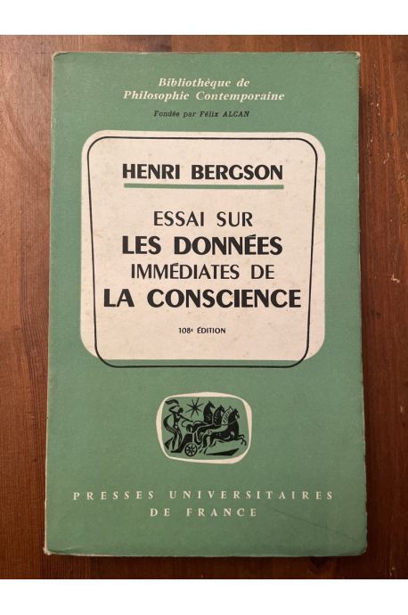 Essai sur les données immédiates de la conscience