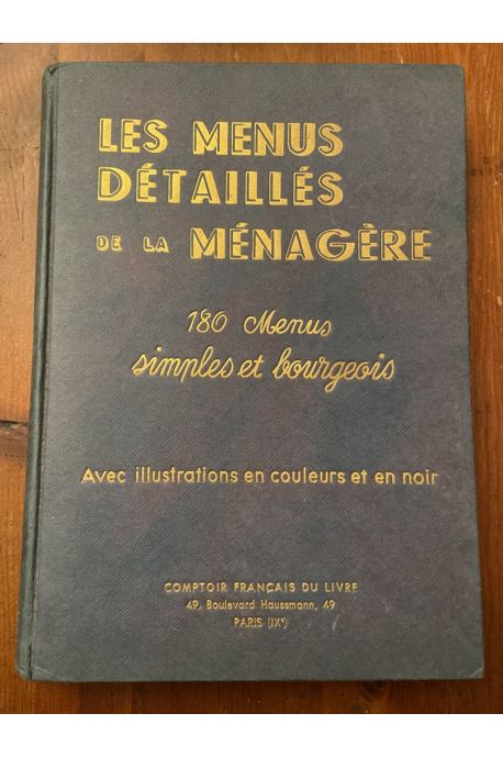 Les menus détaillés de la ménagère