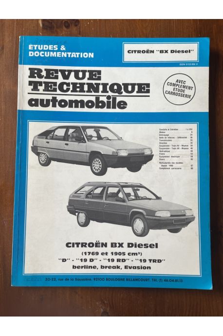 Revue Technique Automobile Citroen BX Diesel