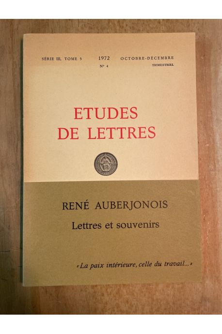 Lettres et souvenirs