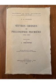 Oeuvres choisies de philosophie première (1794-1797)