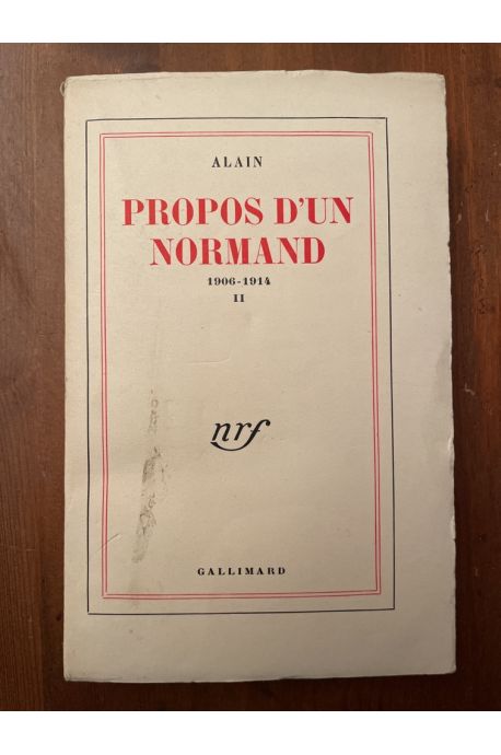 Propos d'un Normand 1906-1914, Tome II