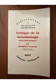 Critique de la sociobiologie, aspects anthropologiques