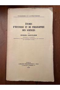 Etudes d'histoire et de philosophie des sciences 