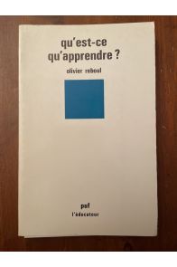 Qu'est-ce qu'apprendre ?