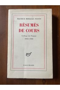 Résumés de cours, Collège de France, 1952-1960