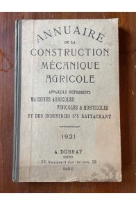 annuaire de la construction mécanique agricole 1921