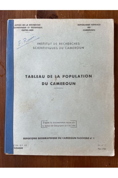 Tableau de la population du Cameroun