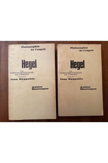 La phénoménologie de l'esprit (2 volumes)