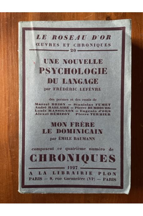 Le roseau d'or numéro 20, Une nouvelle psychologie du langage