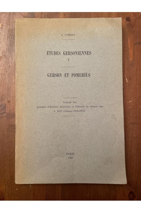 Etudes gersoniennes V, Gerson et Pomerius