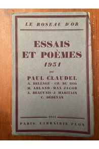 Essais et poèmes 1931