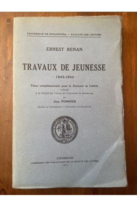 Travaux de jeunesse (1843-1844)