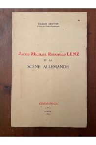 Jacob Michael Reinhold Lenz et la scène allemande