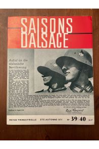 Saisons d'Alsace numéros 39-40 Eté-Automne 1971