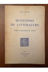 Questions de littérature, Etudes valéryennes et autres