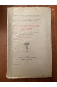 Lettres et préfaces critiques