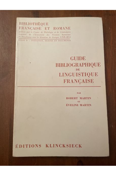 Guide bibliographique de linguistique française