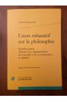 Cours exhaustif sur la philosophie, Première partie. Théorie de la représentation, de la pensée et de la connaissance en général